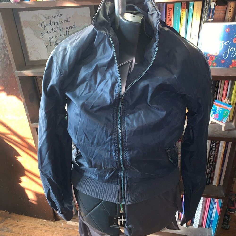 Lacoste vintage Pariscore blue nylon S windbreaker rain coat